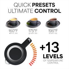 ComfortCraze: Electric Tea Kettle, 1.7 Liters 1500W, Temperature Control, Keep Warm, Digital Display, Automatic Shut Off, Hot Water Boiler Heater Pot, Glass Boiling Teapot, Kitchen Boil Kettles, Black