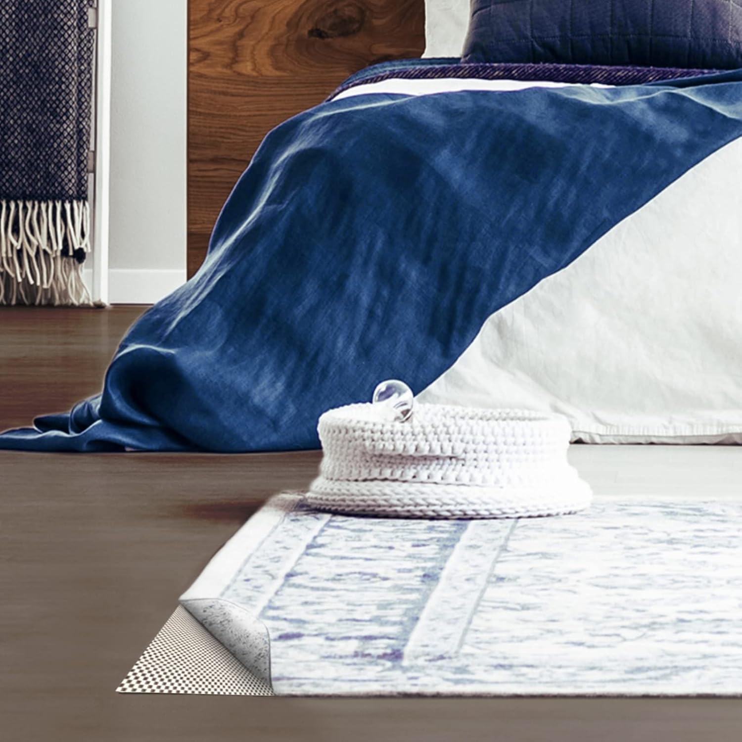 ComfortCraze:  5x8 Ft Rug Pad Gripper for Hardwood Floors, Non Slip Rug Pads for Area Rugs, Thick Rug Grippers for Tile Floors, Under Carpet Anti Skid Mat, Keep Your Rugs Safe and in Place