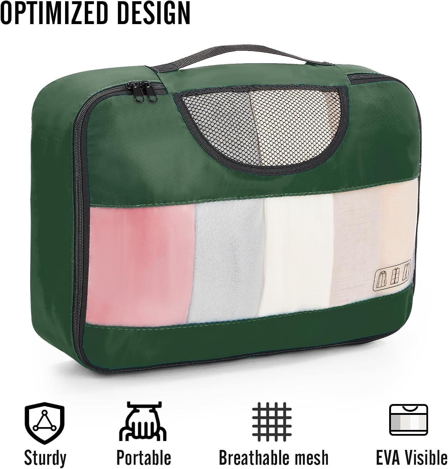 ComfortCraze:  8 Set Packing Cubes for Travel Essentials, Suitcase Organizer Bags Set for Luggage, Road Trip Travel Accessories in 4 Sizes (Extra Large, Large, Medium, Small)