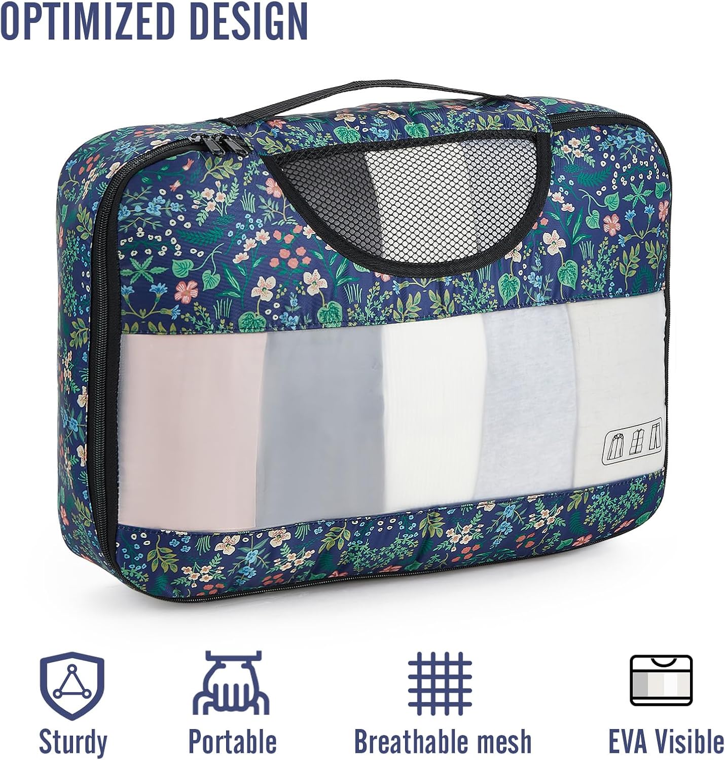 ComfortCraze:  8 Set Packing Cubes for Travel Essentials, Suitcase Organizer Bags Set for Luggage, Road Trip Travel Accessories in 4 Sizes (Extra Large, Large, Medium, Small)