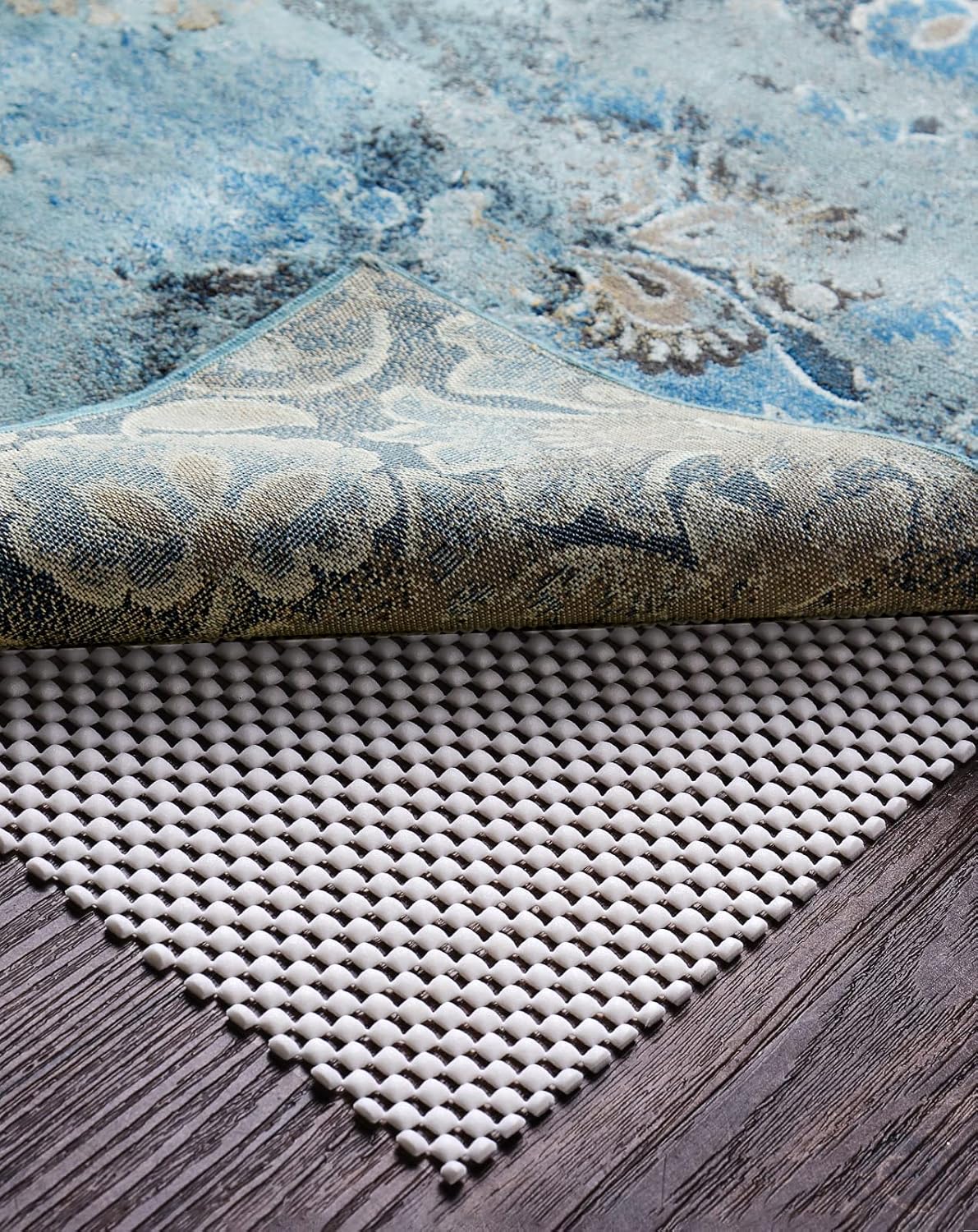 ComfortCraze:  5x8 Ft Rug Pad Gripper for Hardwood Floors, Non Slip Rug Pads for Area Rugs, Thick Rug Grippers for Tile Floors, Under Carpet Anti Skid Mat, Keep Your Rugs Safe and in Place