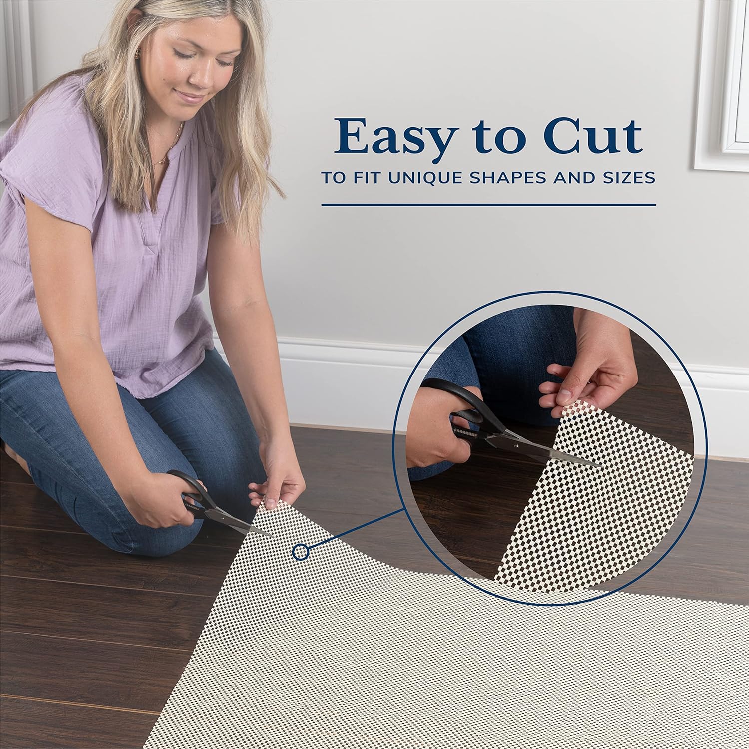 ComfortCraze:  5x8 Ft Rug Pad Gripper for Hardwood Floors, Non Slip Rug Pads for Area Rugs, Thick Rug Grippers for Tile Floors, Under Carpet Anti Skid Mat, Keep Your Rugs Safe and in Place