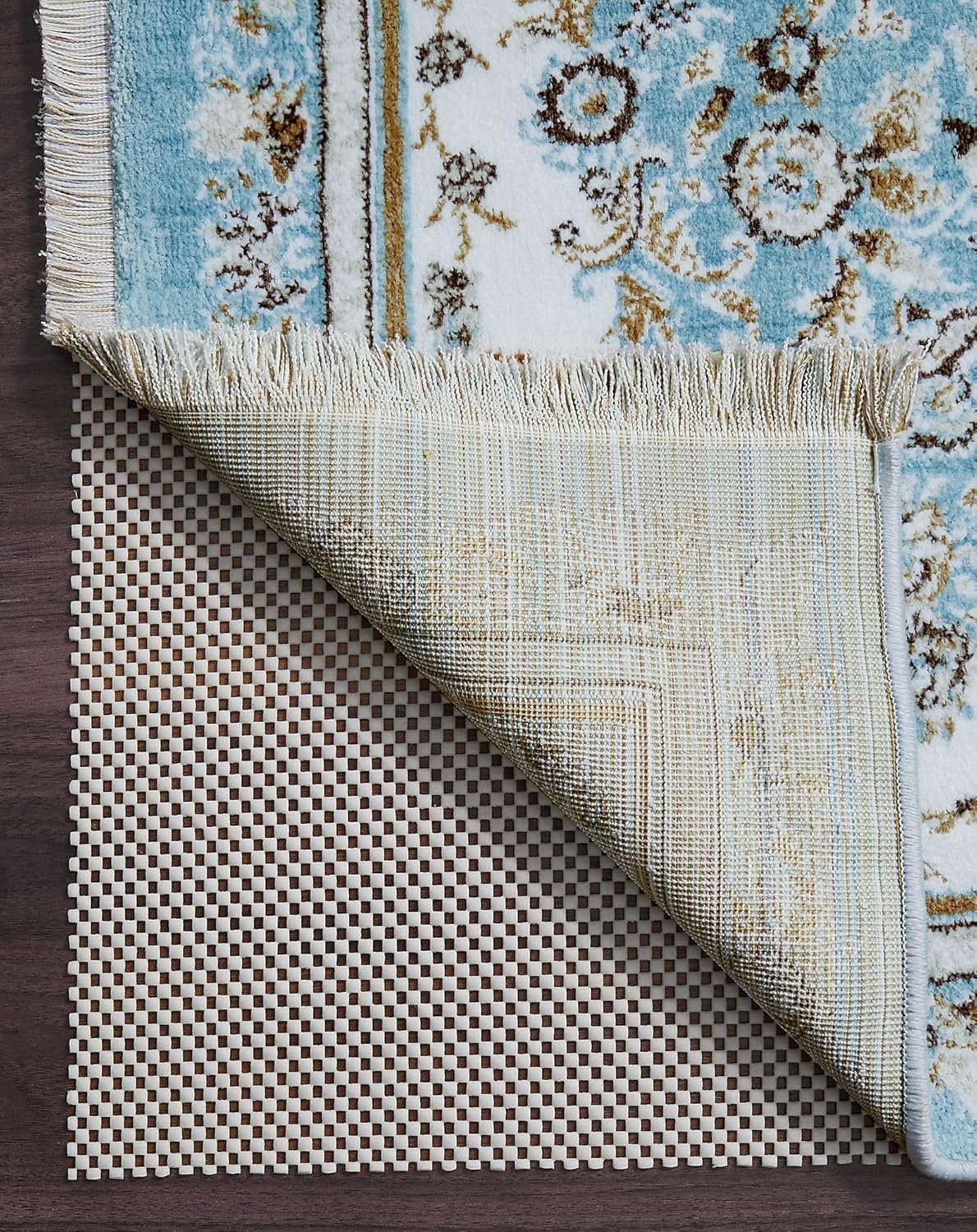 ComfortCraze:  5x8 Ft Rug Pad Gripper for Hardwood Floors, Non Slip Rug Pads for Area Rugs, Thick Rug Grippers for Tile Floors, Under Carpet Anti Skid Mat, Keep Your Rugs Safe and in Place